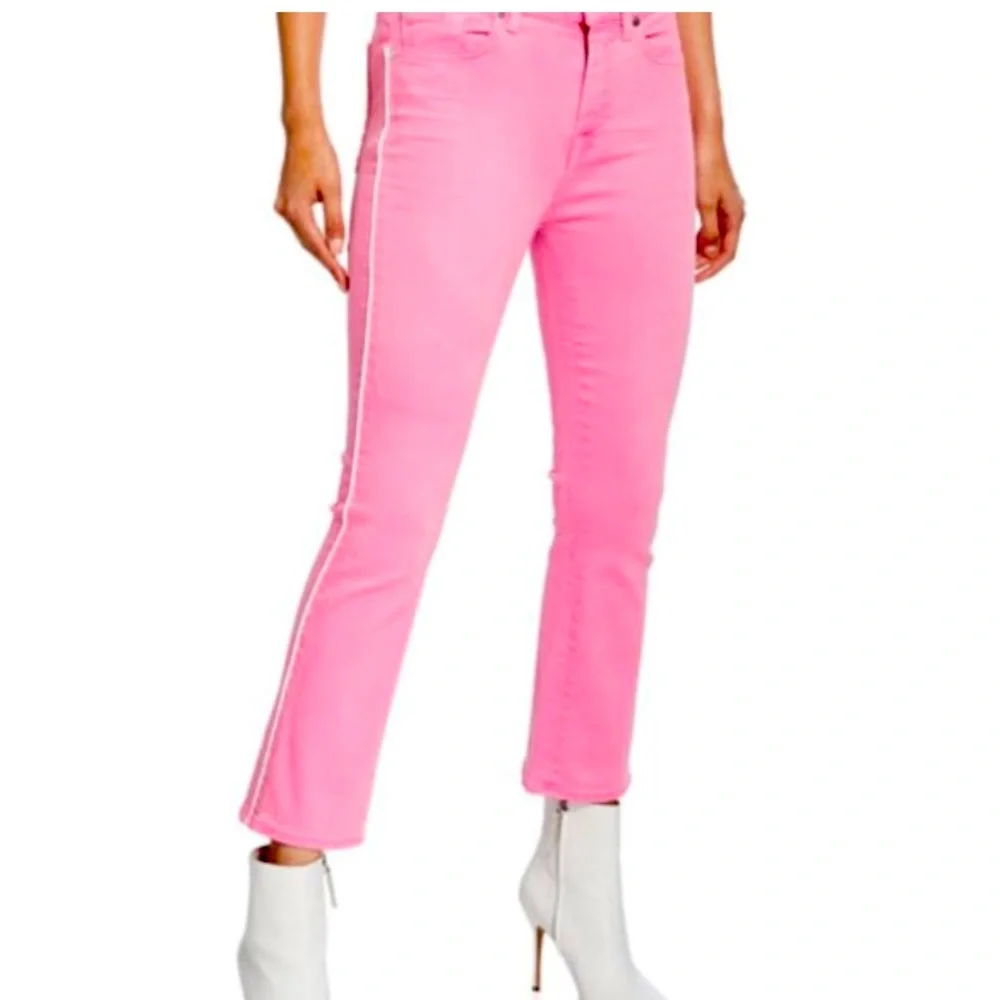 New 7 For All Mankind pink high rise slim kick jean size 26 - Picture 1 of 5